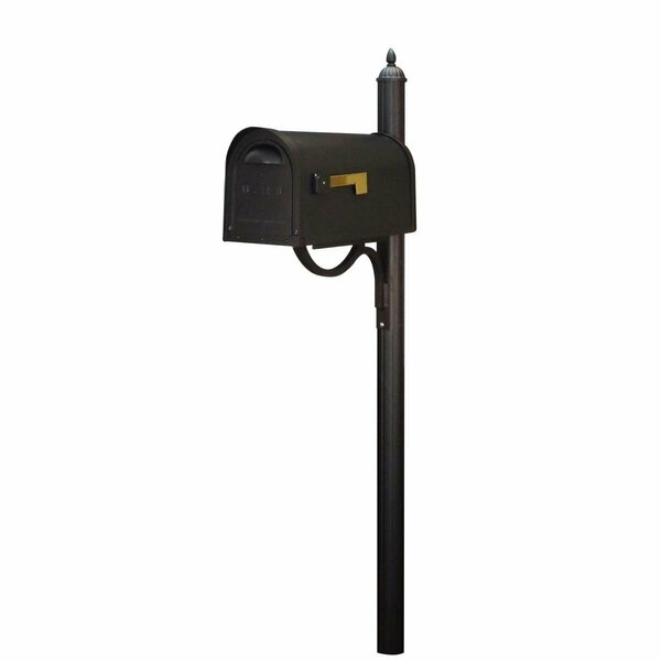 Special Lite Classic Curbside with Richland Mailbox Post, Black SCC-1008_SPK-679-BLK